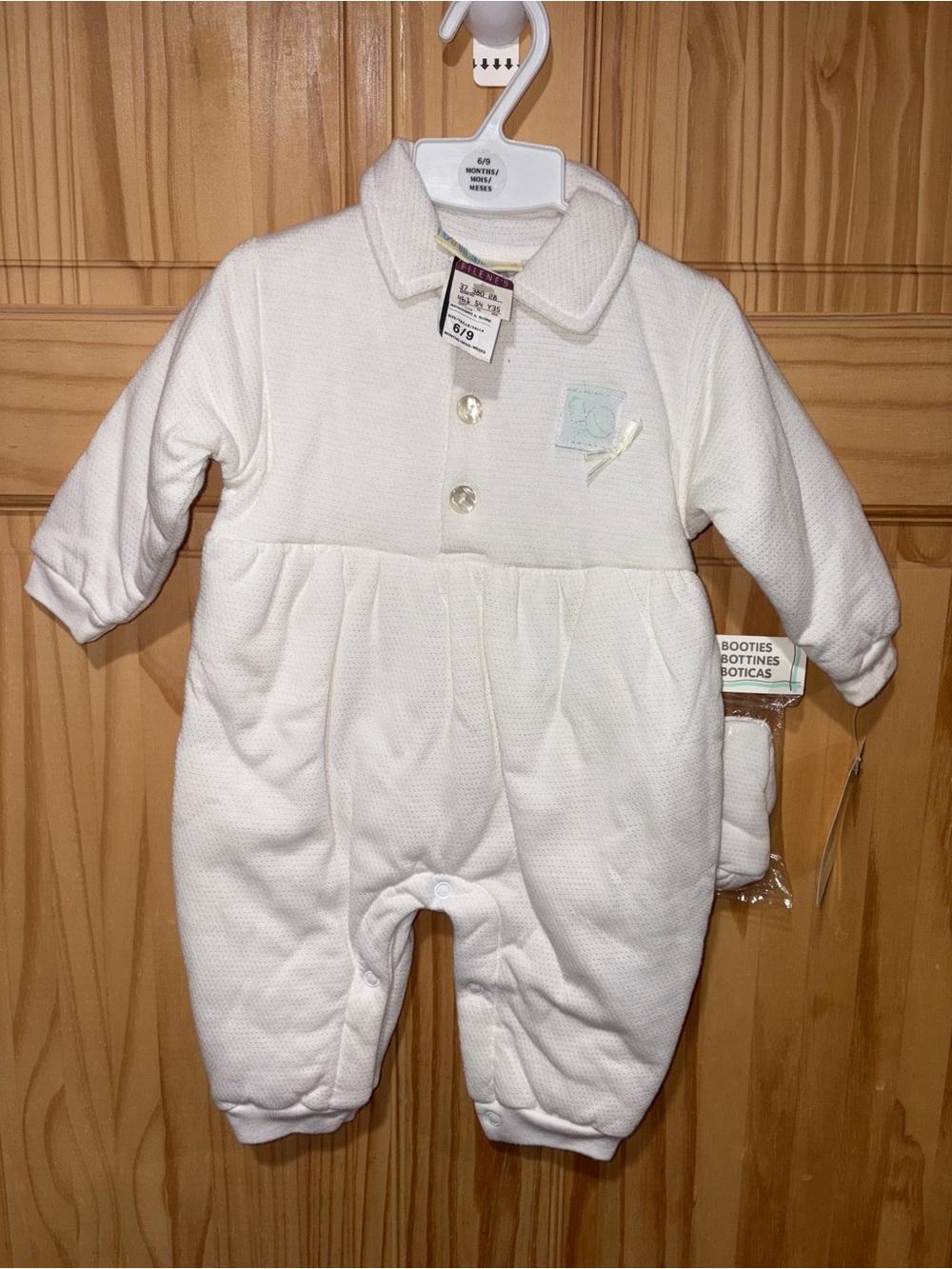 Classic White Baby One-Piece Romper - vitamins - vintage - Rare